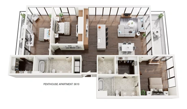 The Prestige City Ghaziabad Penthouse Floor Plan